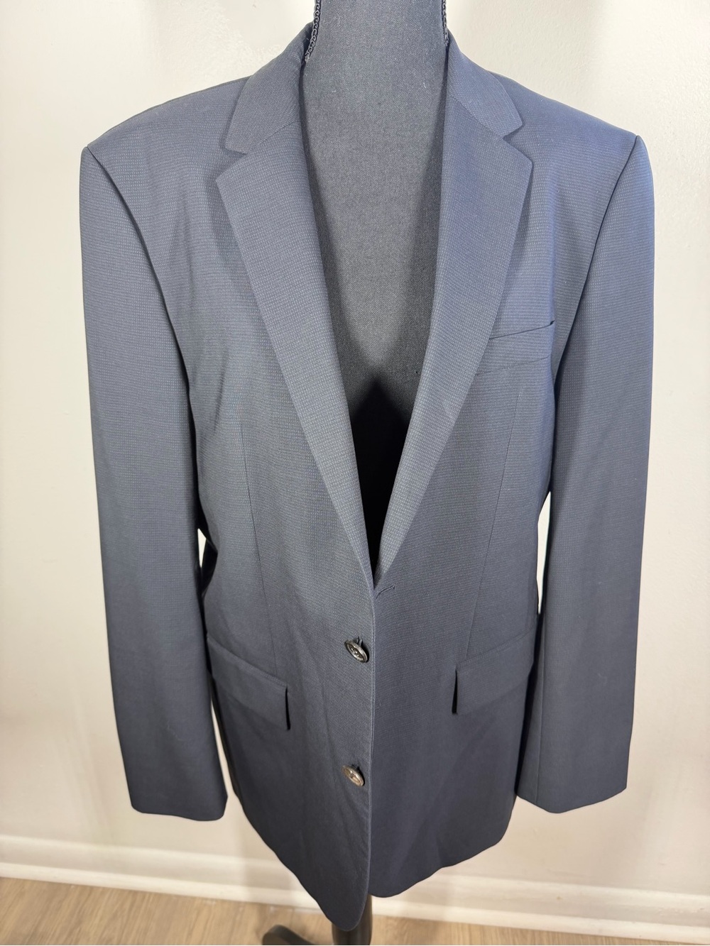 BOSS Men's Navy Single-Breasted Blazer